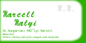 marcell malyi business card